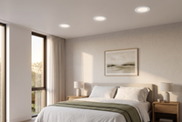 Bright Star-Triple Pack LED Polycarbonate Down Lights-DL033/3 White-Modern Bedroom-Mr Smart Lighting Company.