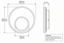 Brightstar-18W WB023 LED Wall Lamp-4000K-Product Dimensions-Mr Smart Lighting Company.