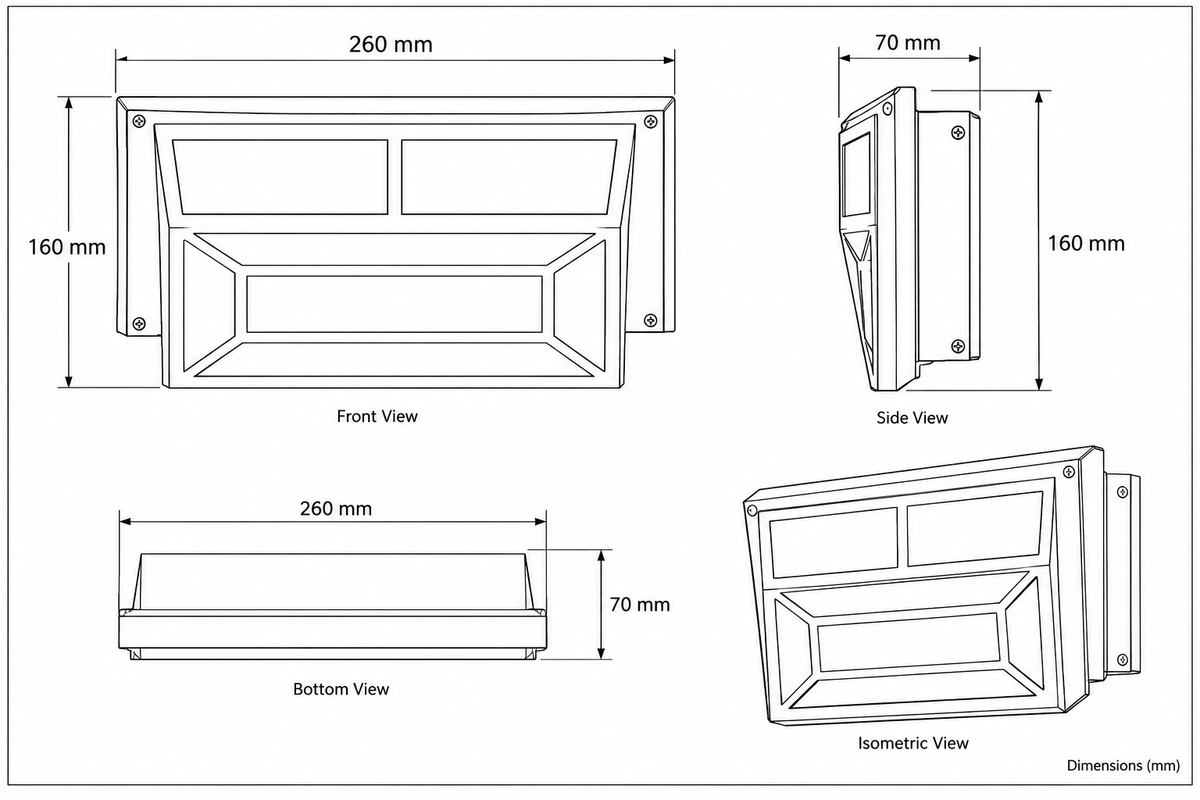 Brightstar-BH2080-BH2080-IP44-BLACK-Dimensions-Mr Smart Lighting Company