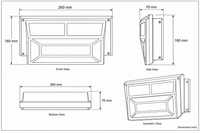 Brightstar-BH2080-BH2080-IP44-BLACK-Dimensions-Mr Smart Lighting Company