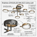 Brightstar-CF472/8 LED 40W 3CCT Ceiling Light-Mr Smart Lighting Company.