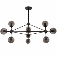 Brightstar-CH100/10 BLACK Chandelier-Mr Smart Lighting Company