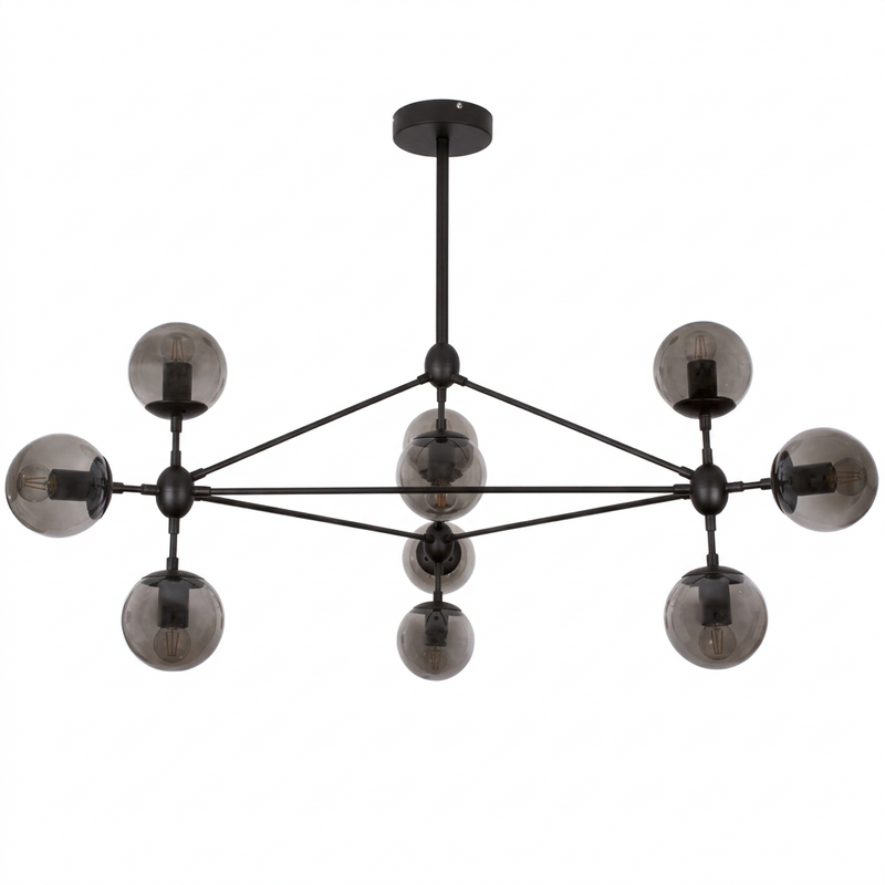 Brightstar-CH100/10 BLACK Chandelier-Mr Smart Lighting Company