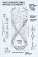 Brightstar-CH234/11 CRYSTAL Chandelier Light-Product  dimensions-Mr Smart Lighting Company
