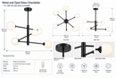Brightstar-CH393/6 Black Chandelier-Mr Smart lighting company
