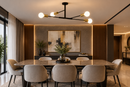 Brightstar-CH507/4 BK/AB Pendent Light-Modern dining room-Mr Smart Lighting Company.