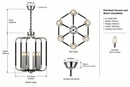 Brightstar-CH515/6 CHROME Chandelier Light-Product dimensions-Mr Smart Lighting Company.