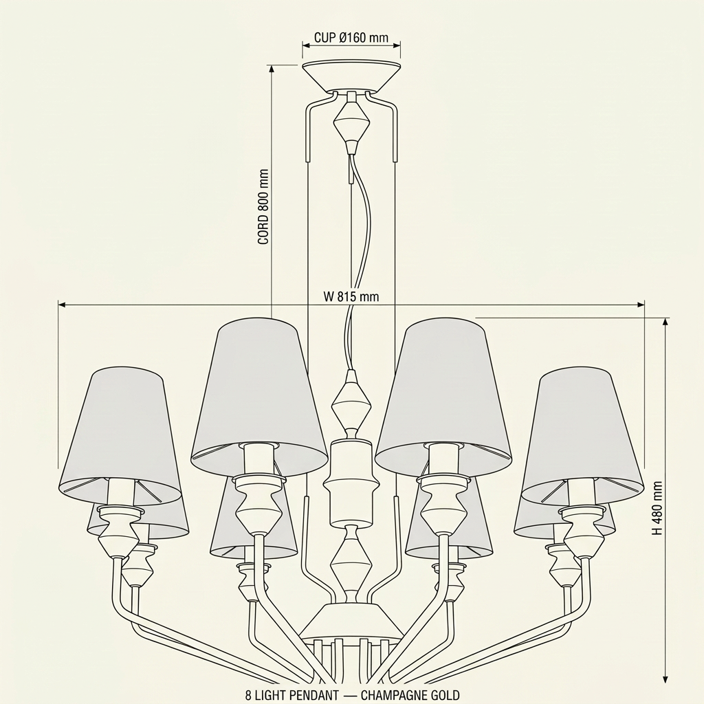 Brightstar-CH705 CERAMIC Chandelier-Mr Smart Lighting Company