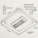 Brightstar-Ceiling Light and Fan-FCF129 3CCT-Product dimensions-Mr Smart Lighting Company.