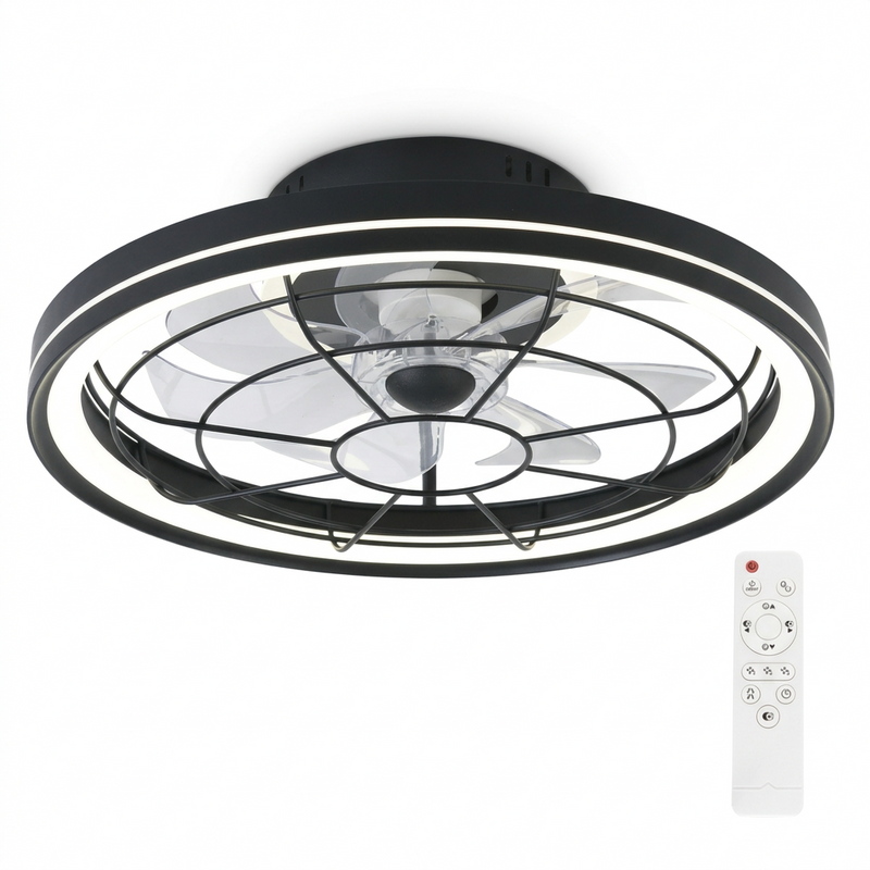 Brightstar-FCF020 BLACK 3CCT Ceiling light/fan-Mr Smart Lighting Company
