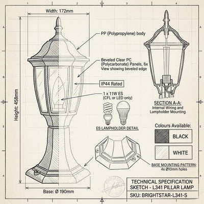 Brightstar-L341 Wall Lamp.