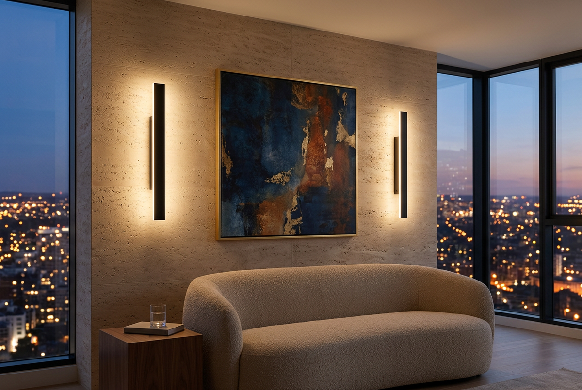 Brightstar-L549 BLACK Wall Light 3CCT-Modern Living room-Mr Smart Lighting Company