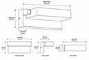 Brightstar-L587 Wall Lamp 3CCT-IP54-BLACK-ProductDimensions-Mr Smart Lighting Company