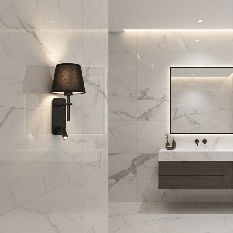 Brightstar-METAL WALL LAMP-WB278 BLACK-4000K-Modern Bathroom-Mr Smart Lighting Company.