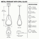 Brightstar-PEN152 BRASS Pendent Light-Product Dimensions-Mr Smart Lighting Company.