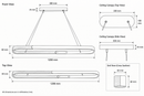 Brightstar-PEN253 3CCT LED Pendant Light-Product Dimensions-Mr Smart Lighting Company.