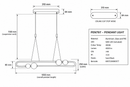 Brightstar-PEN797 BLACK Pendent Light-4000K-Product Dimensions-Mr Smart Lighting Company.