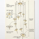 Brightstar-PEN956/10 3CCT Pendent Light-Product dimensions-Mr Smart Lighting Company.