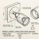 Brightstar-S050/1 SATIN CHROME Spotlight-Mr Smart Lighting Company.