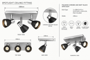 Brightstar-S056/3 BLACK Tracklight-Product dimensions-Mr Smart Lighting Company.