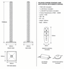 Brightstar-SL095 CRYSTAL Standing Lamp with remote controller 3CCT-product dimensions-Mr Smart Lighting Company