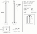 Brightstar-SL421 BLACK Standing Lamp-4000K-Product diagram-Mr Smart Lighting Company.