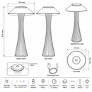 Brightstar-TL657 GREY Table Lamp 3CCT-Product Dimensions-Mr Smart Lighting Company.