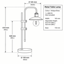 Brightstar-TL673 ANTIQUE Table Lamp-Product Dimensions-Mr Smart Lighting Company.