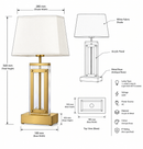 Brightstar-TL691 BEIGE Table Lamp-Modern Product drawing-Mr Smart Lighting Company