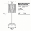 Brightstar-TL812 CHROME Table Lamp-Mr Smart Lighting Company.
