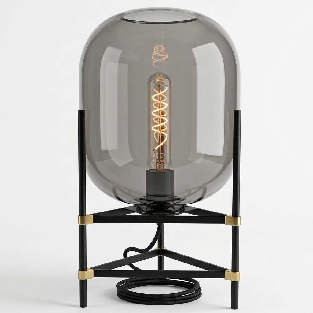 Brightstar-TL818 SMOKE Table Lamp.
