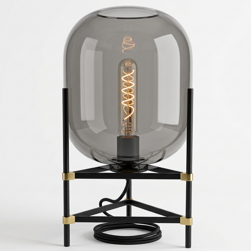 Brightstar-TL818 SMOKE Table Lamp-Mr Smart Lighting Company