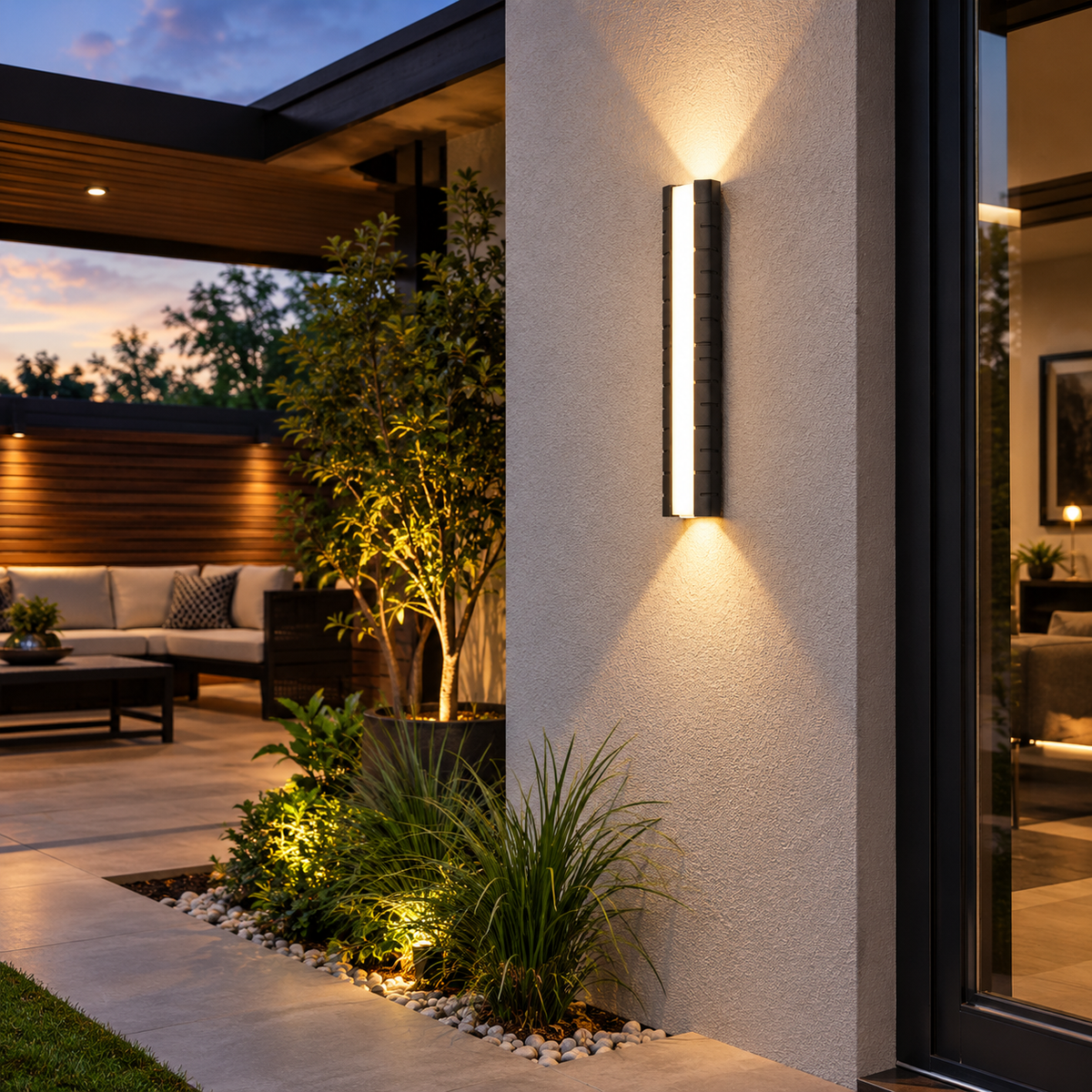 Brightstar-WALL LAMP-L558 BLACK IP54 3000K-Modern courtyard-Mr Smart Lighting Company
