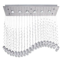 Brightstar CH236/6 CRYSTAL Stainless Steel with Crystals-Mr Smart Lighting Company.