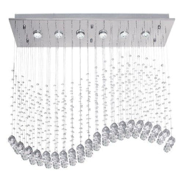 Brightstar CH236/6 CRYSTAL Stainless Steel with Crystals-Mr Smart Lighting Company.