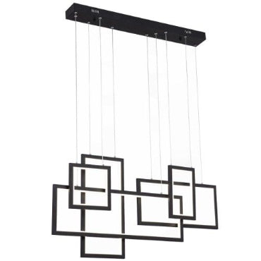 Brightstar CH517 BLACK 95W LED Sand Black Aluminum and Acrylic LED Fitting Black-Mr Smart Lighting Company.