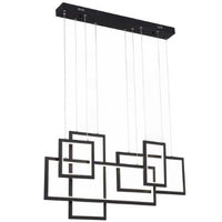 Brightstar CH517 BLACK 95W LED Sand Black Aluminum and Acrylic LED Fitting Black-Mr Smart Lighting Company.
