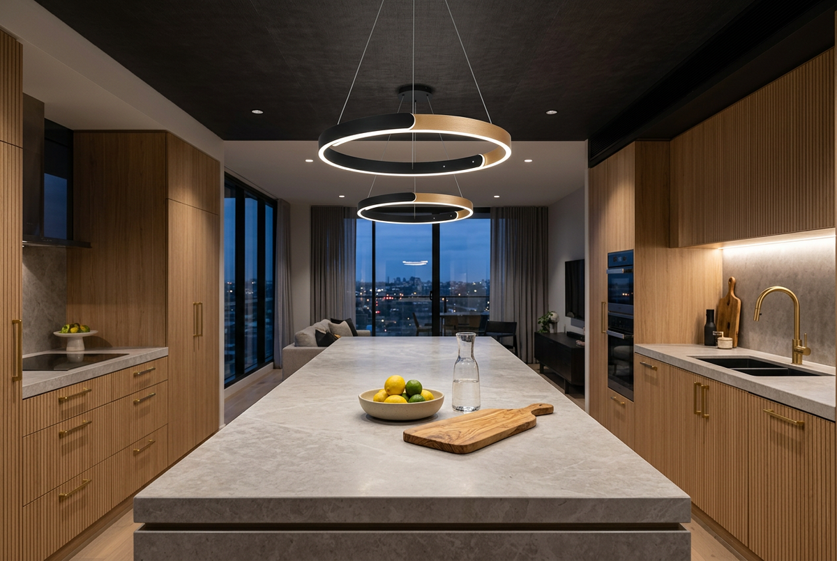 Brightstar PEN252 3CCT 40W LED CCT Metal Aluminum and Acrylic Pendant-Modern kitchen island-Mr Smart Lighting Company.