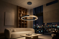 Brightstar PEN252 3CCT 40W LED CCT Metal Aluminum and Acrylic Pendant-Modern living room-Mr Smart Lighting Company.