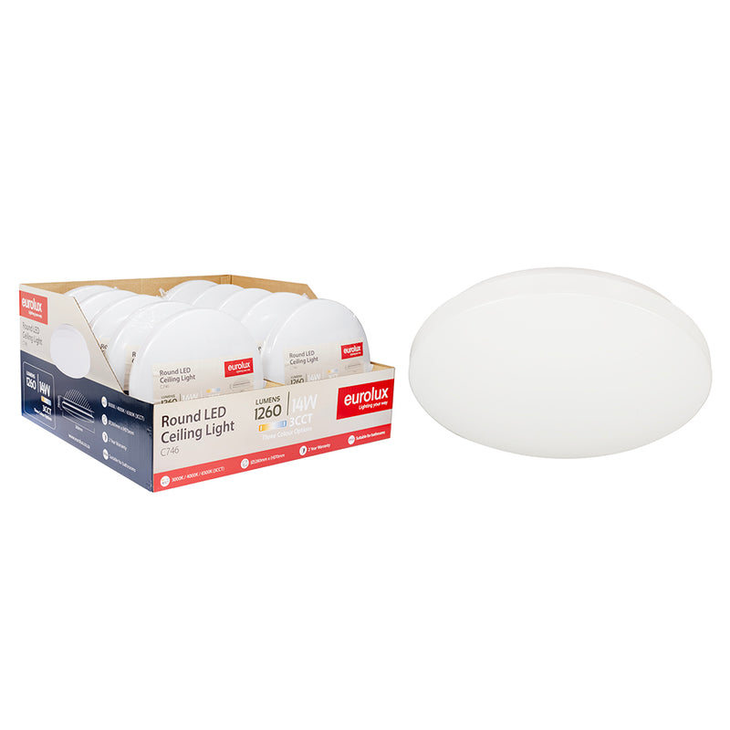 Eurolux Classic Ceiling Light LED 14w 3CCT-C746
