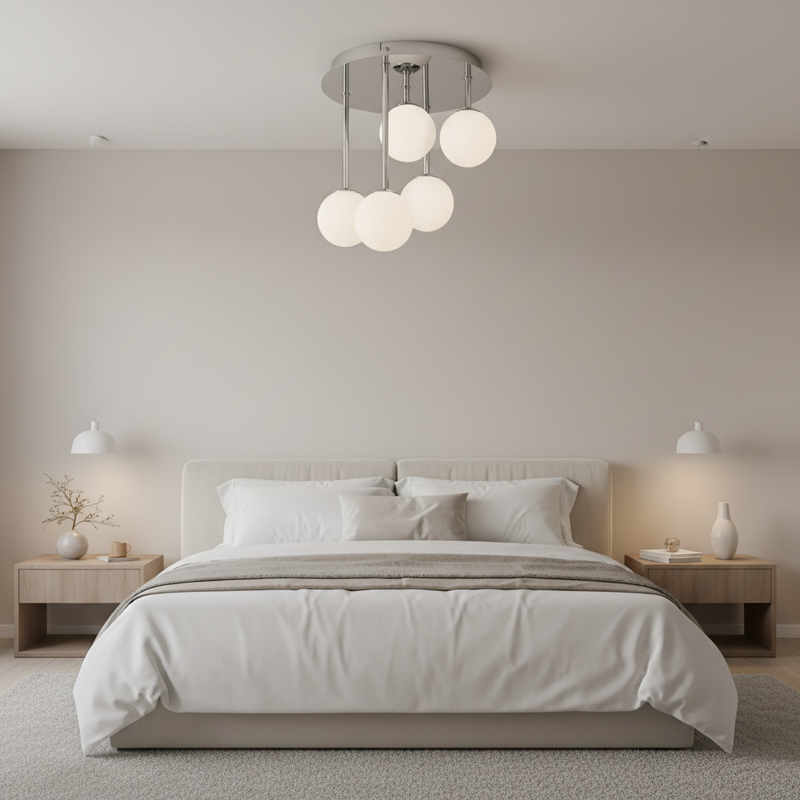 CEILING LIGHT-CF015/5 CHROME