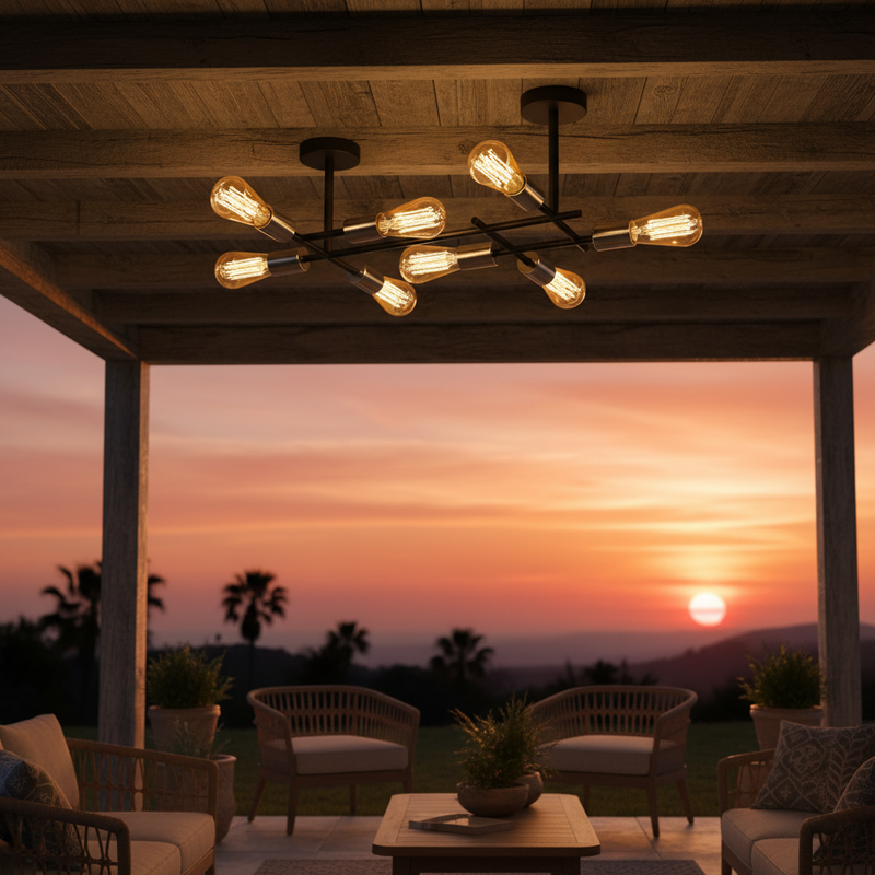CEILING LIGHT-CF057/8 SATIN CHROME