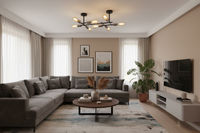 CEILING LIGHT-CF057/8 SATIN CHROME