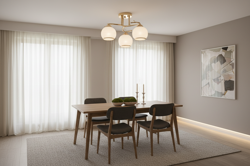 CEILING LIGHT-CF195/3 GOLD