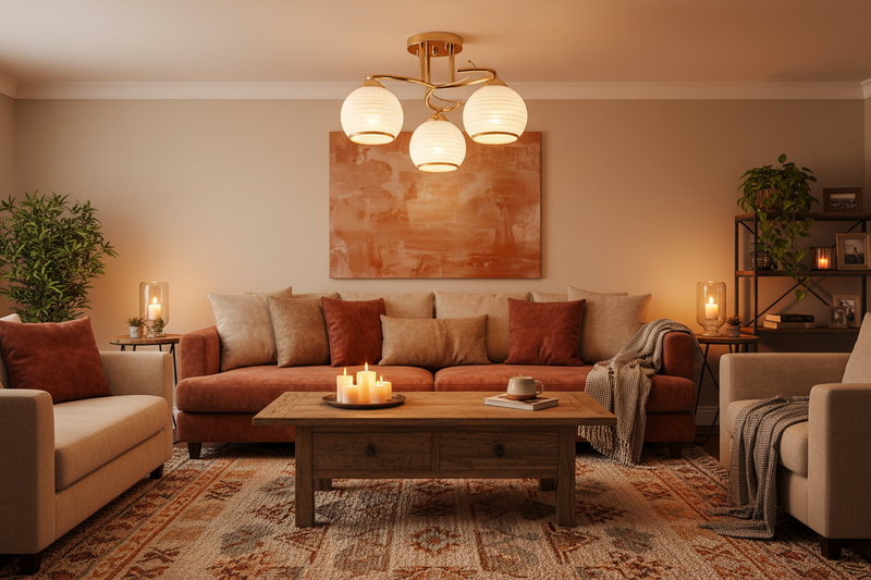 CEILING LIGHT-CF195/3 GOLD