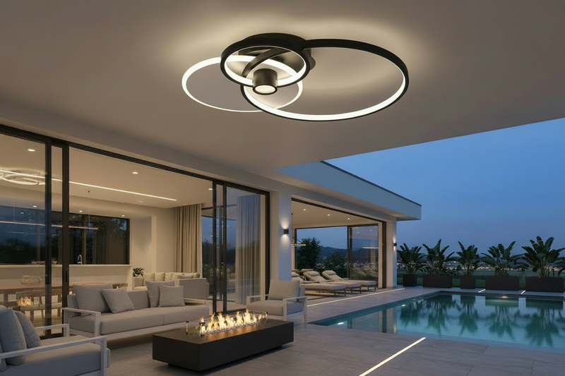 CEILING LIGHT-CF277 BK/WH
