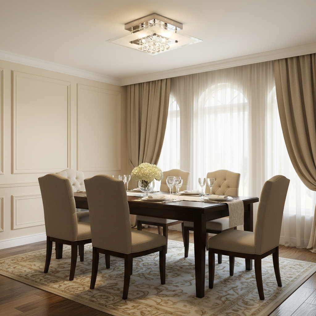 CEILING LIGHT-CF312/5 CRYSTAL
