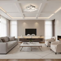 CEILING LIGHT-CF312/5 CRYSTAL