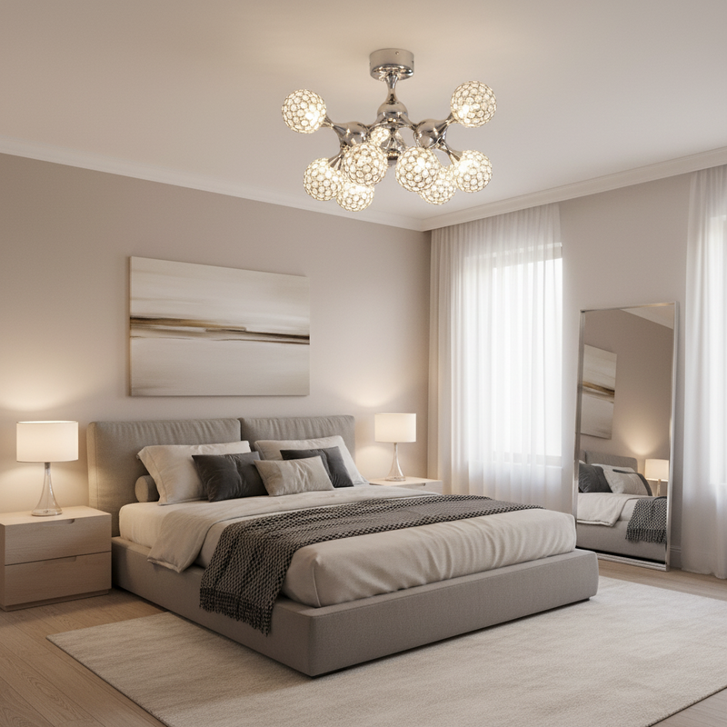 CEILING LIGHT-CF314/9 CRYSTAL