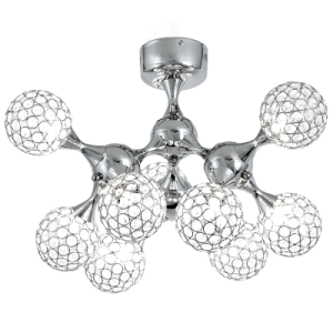 CEILING LIGHT-CF314/9 CRYSTAL